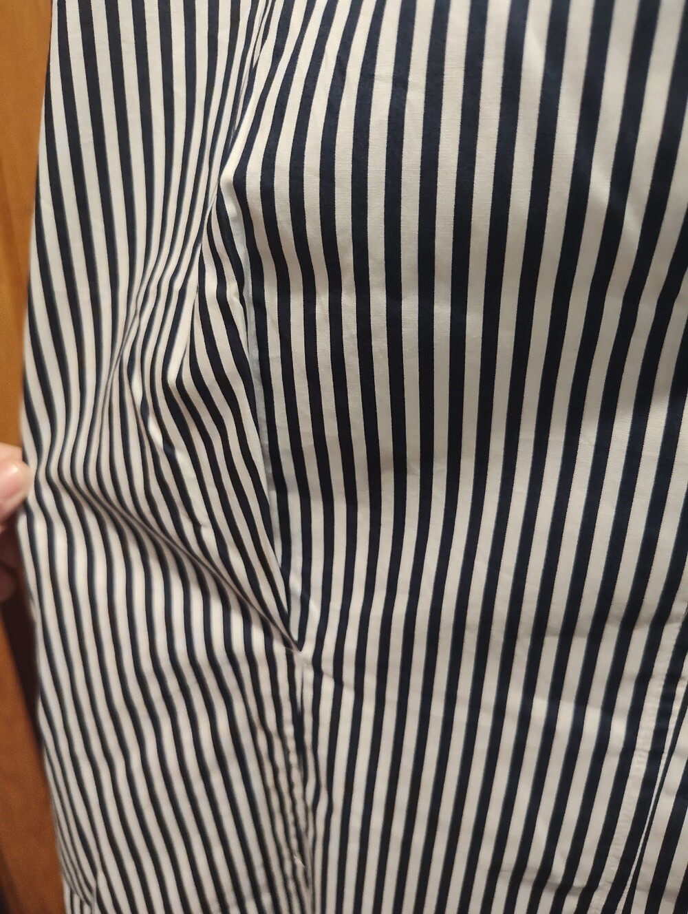 Future Collective Barrel Sleeve Striped Button-Down Shirt, Pleated - Picture 11 of 12